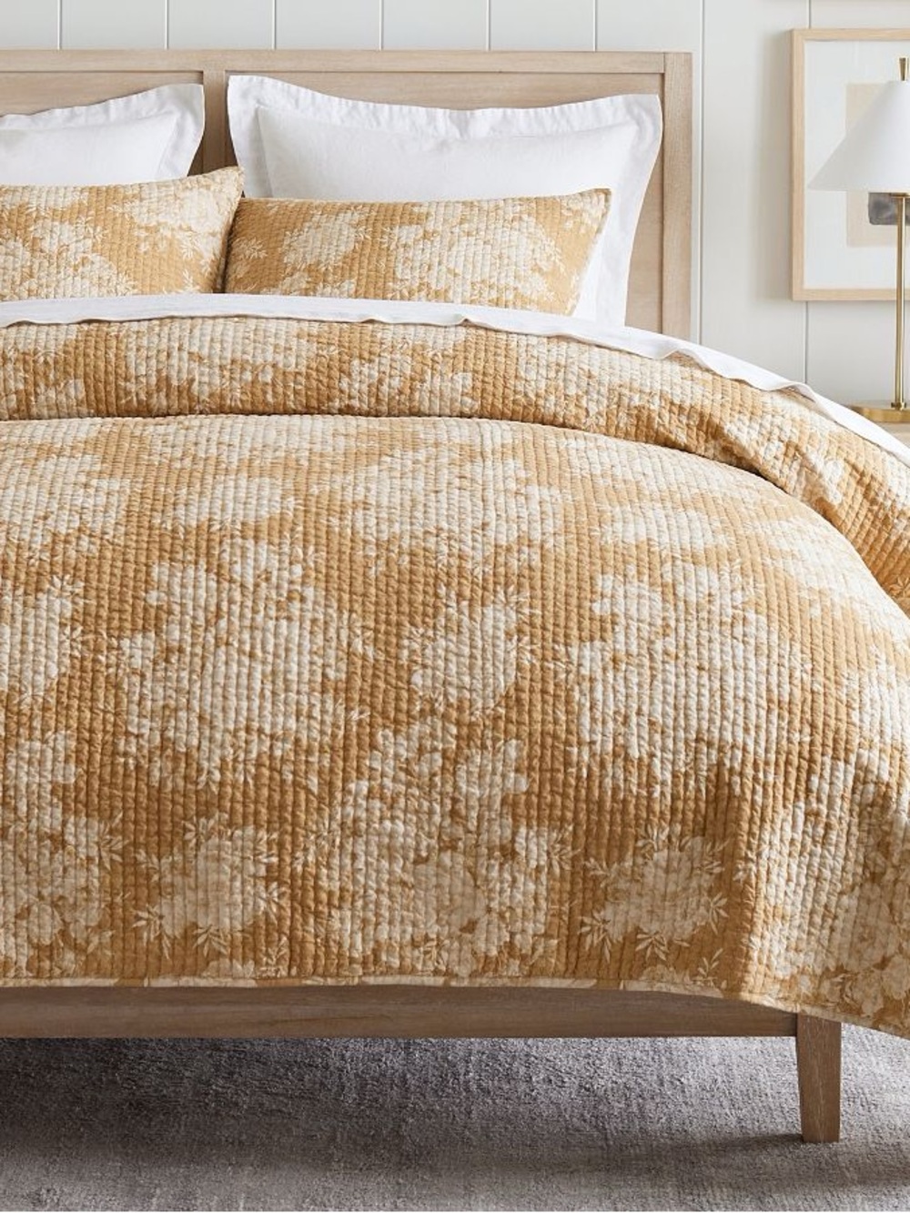 NWT-Pottery Barn Juliette Toile Handcrafted Pick-Stitch Quilt